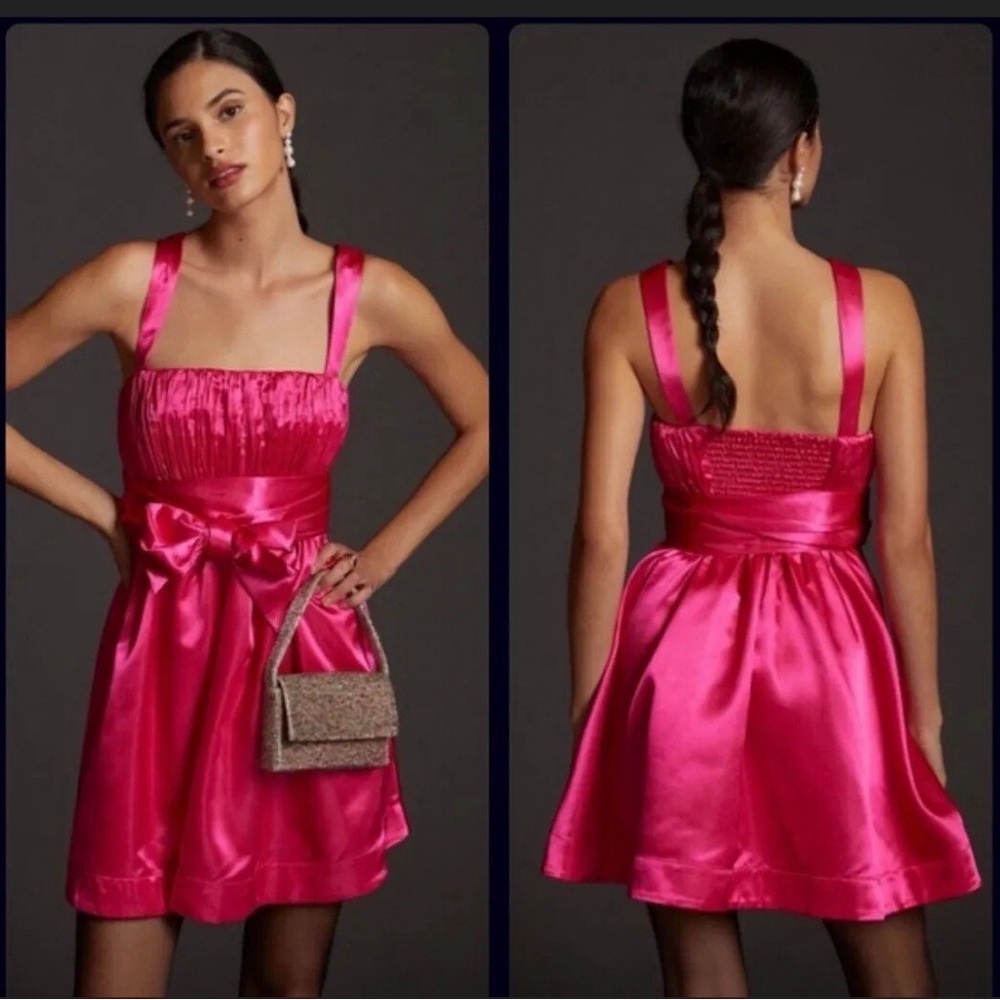 Anthropologie Pink Mini Dress